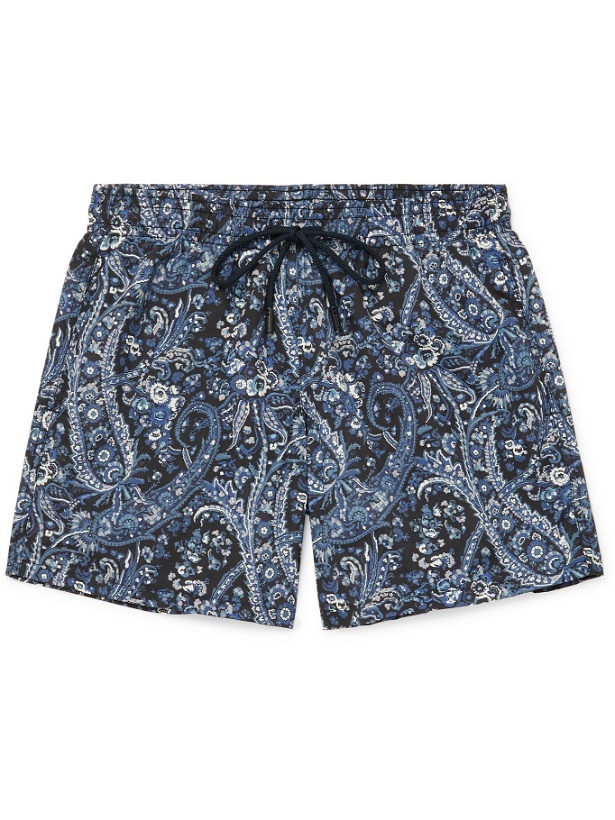 Photo: ETRO - Mid-Length Floral-Print Swim Shorts - Blue