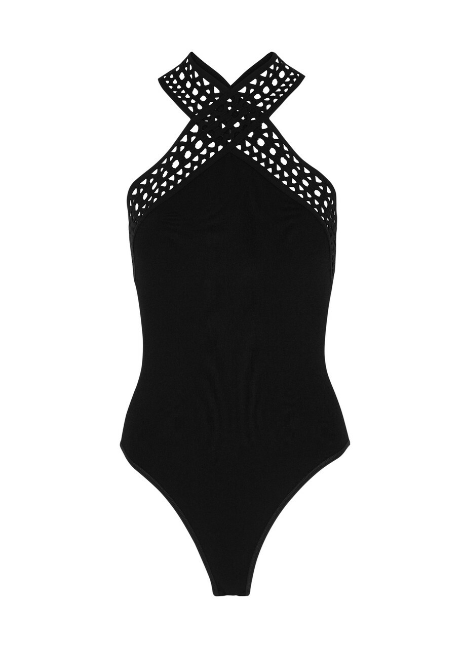 Alaïa Vienne Stretch-knit Bodysuit Black ALAÏA