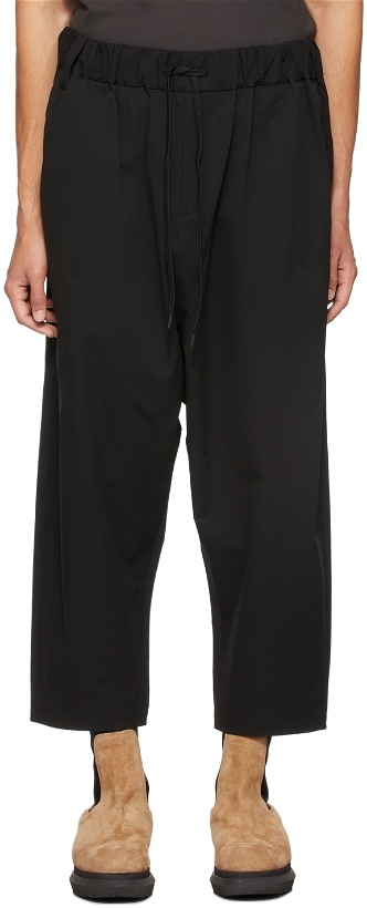 Photo: White Mountaineering Black Stretched Sarouel Cropped Pants