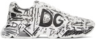 Dolce & Gabbana White Daymaster Graffiti Sneakers