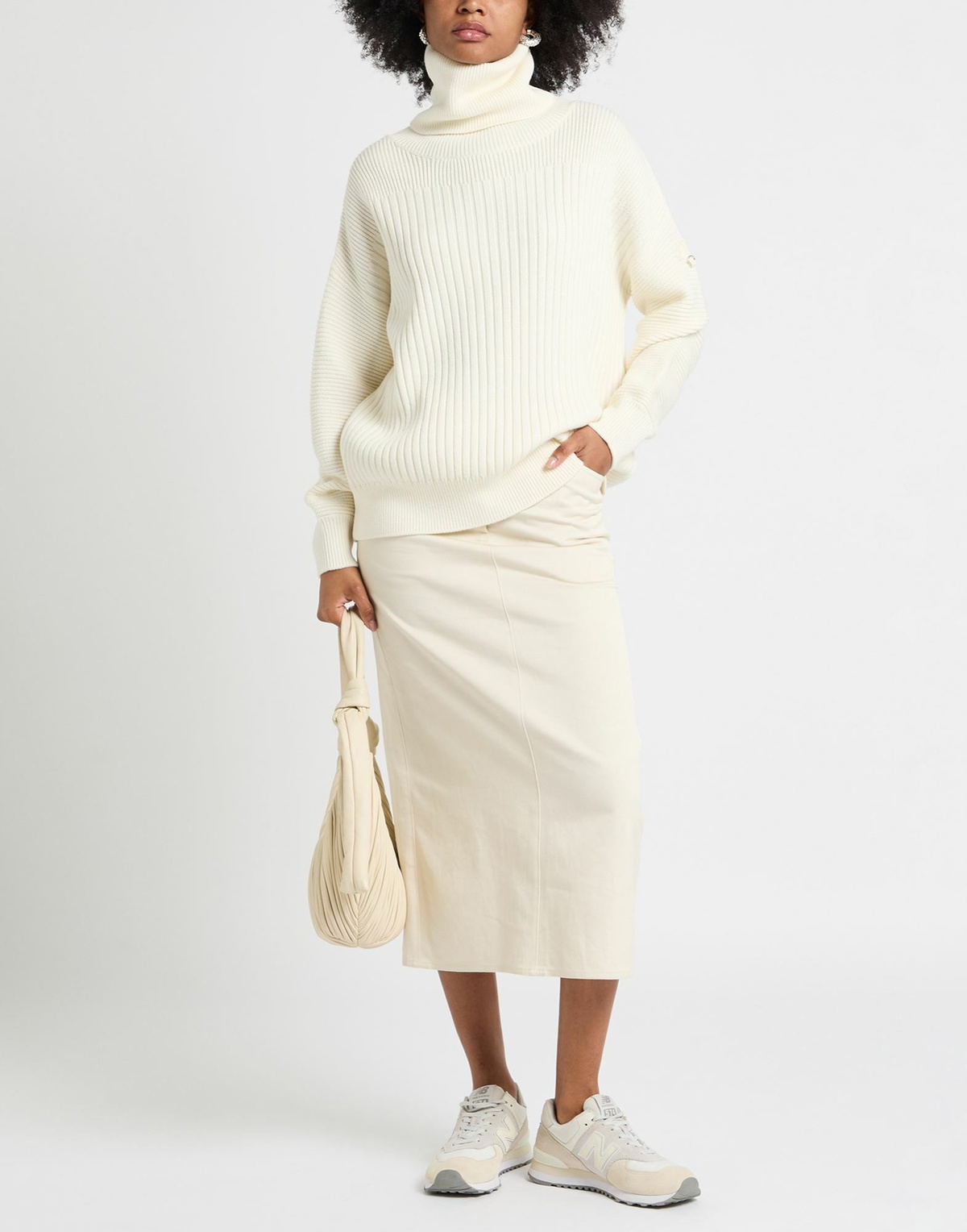 Moncler X Willow Smith Womens Turtleneck Cream