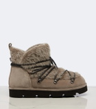 Brunello Cucinelli Shearling and suede snow boots