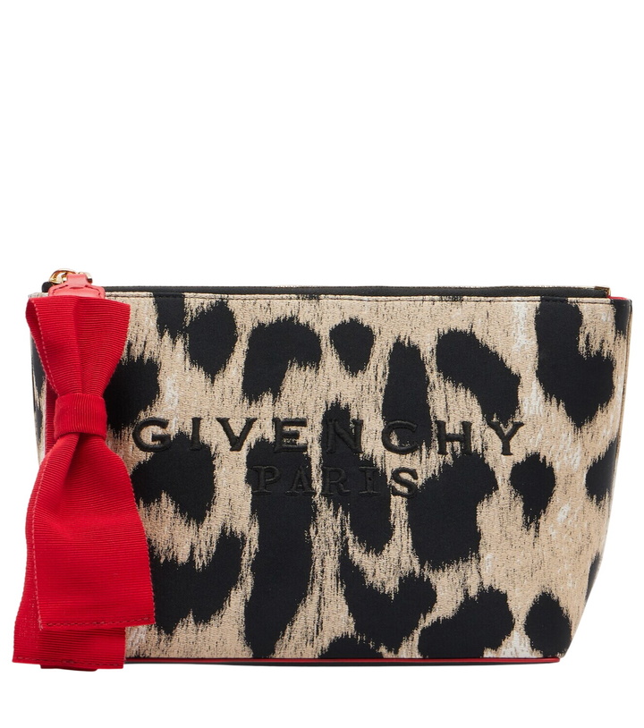 Photo: Givenchy Logo leopard-print pouch