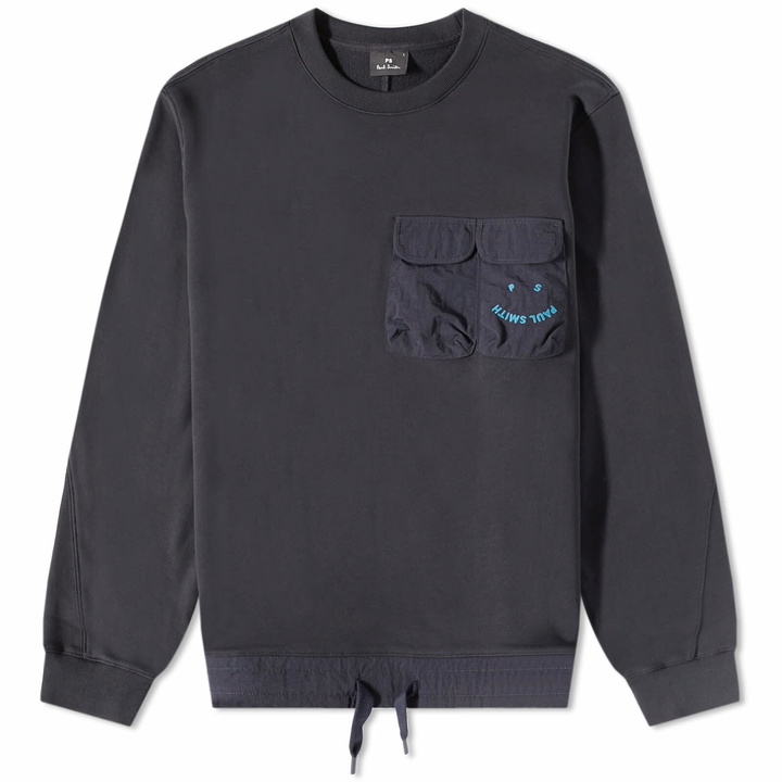 Photo: Paul Smith Men's Happy Pocket Crew Sweat in Navy