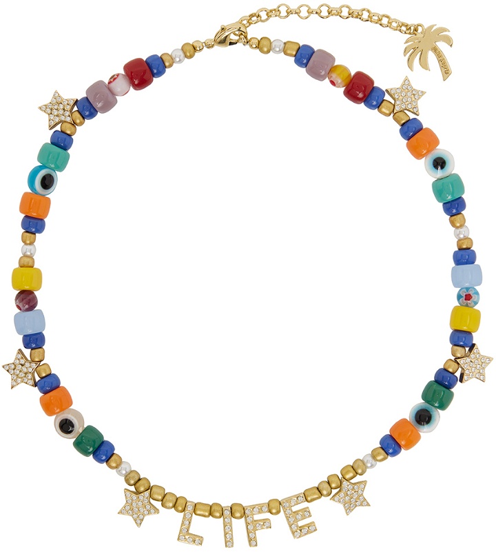 Photo: Palm Angels Multicolor 'Life' Beads Necklace