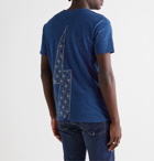 KAPITAL - Embroidered Indigo-Dyed Cotton-Jersey T-Shirt - Blue