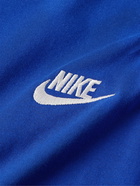 Nike - Sportswear Club Logo-Embroidered Cotton-Jersey T-Shirt - Blue