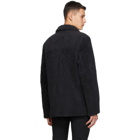 Yves Salomon Reversible Grey Shearling Coat