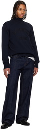 Givenchy Navy Cotton Turtleneck Sweater