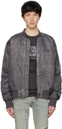 Ksubi Gray Royalty Bomber Jacket