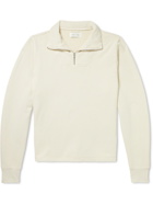 Les Tien - Cotton-Jersey Half-Zip Sweatshirt - White