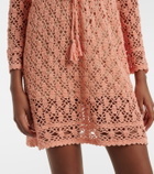 Anna Kosturova Bianca crochet cotton minidress