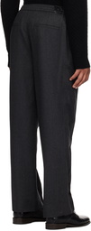 Solid Homme Gray Pinched Seam Trousers