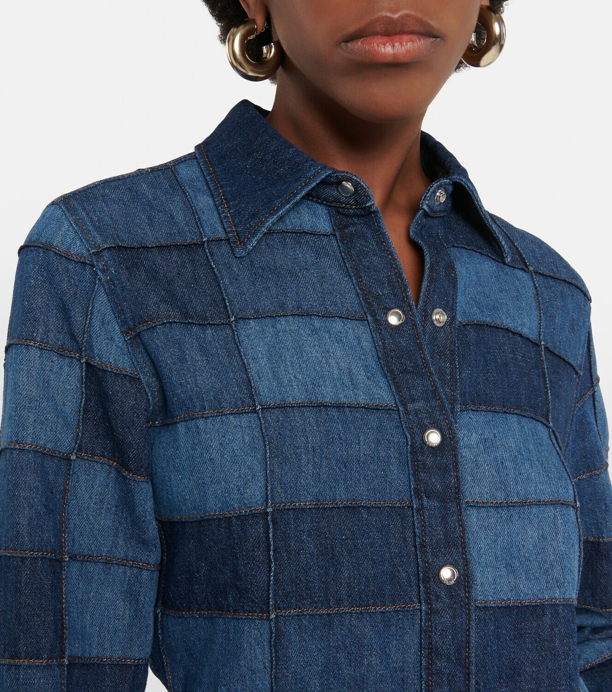 Chloé Patchwork denim shirt