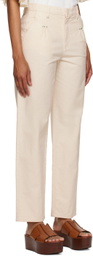 See by Chloé Off-White Pleated Jeans