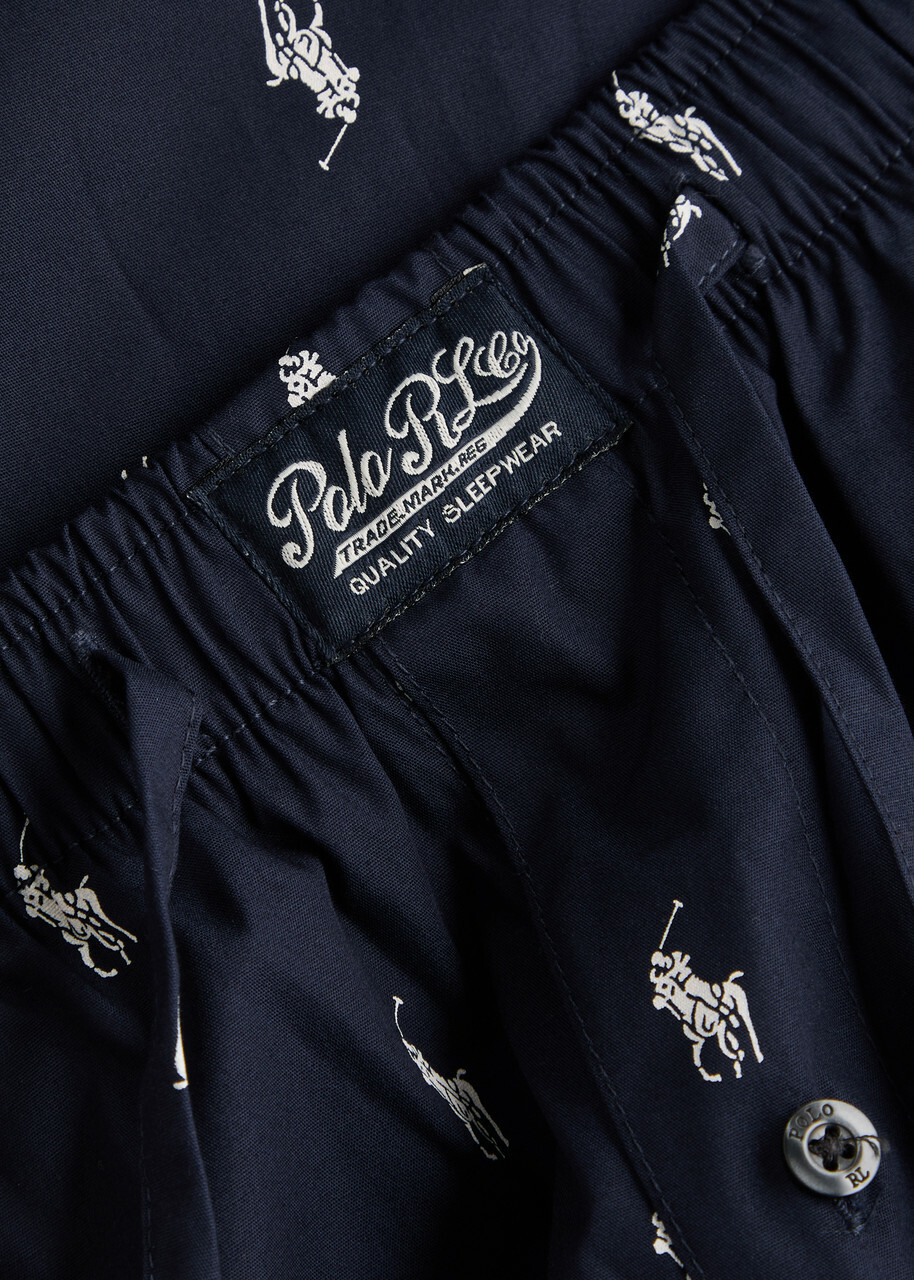 Polo Ralph Lauren Logo Cotton-poplin Pyjama Trousers Navy