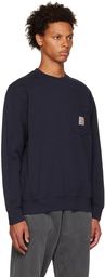 Carhartt Work In Progress Navy Pocket Sweatshirt