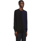 Loewe Black and Navy Asymmetric Cardigan