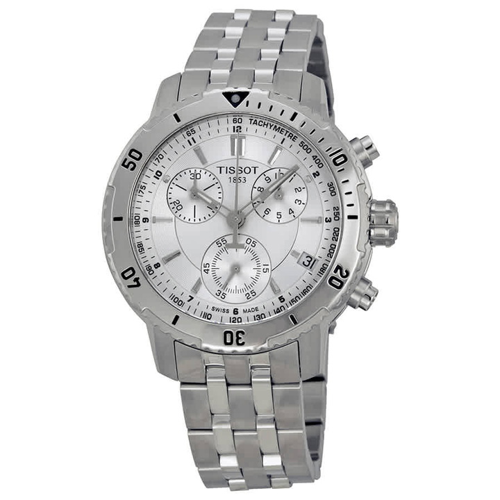 Photo: Tissot PRS 200 Chronograph Silver Dial Mens Watch T067.417.11.031.00
