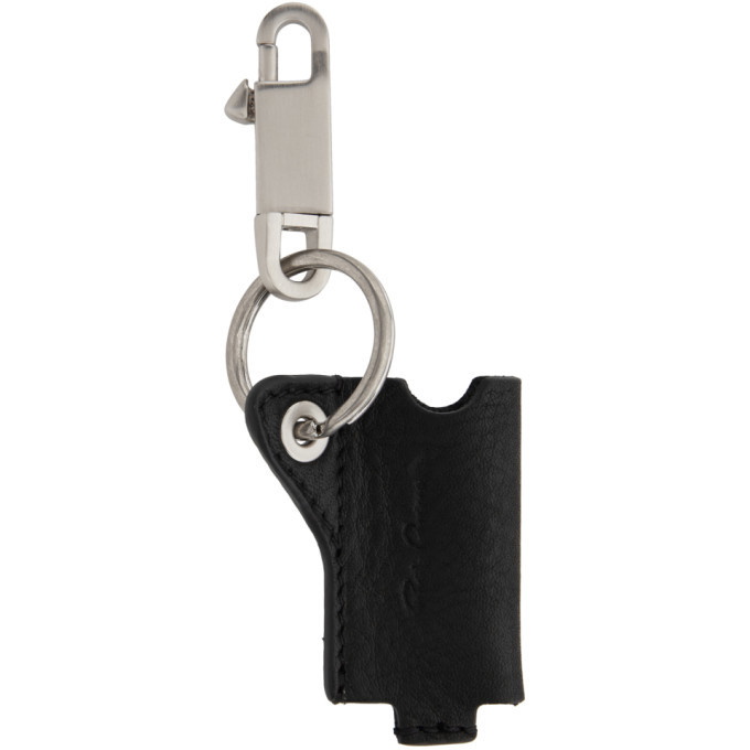 Photo: Rick Owens Black Leather Tiny Lighter Case Keychain