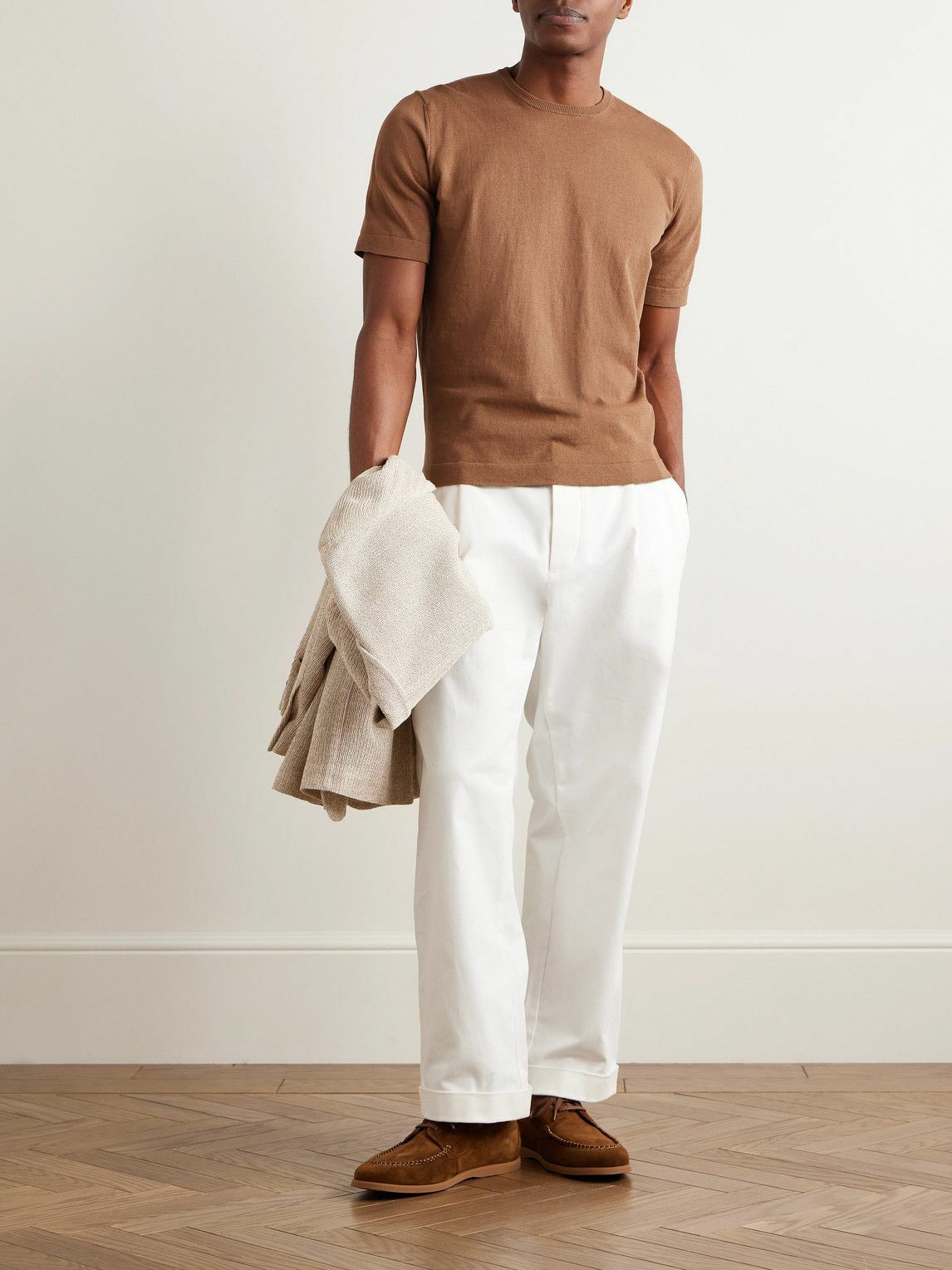 Caruso - Slim-Fit Cotton T-Shirt - Brown