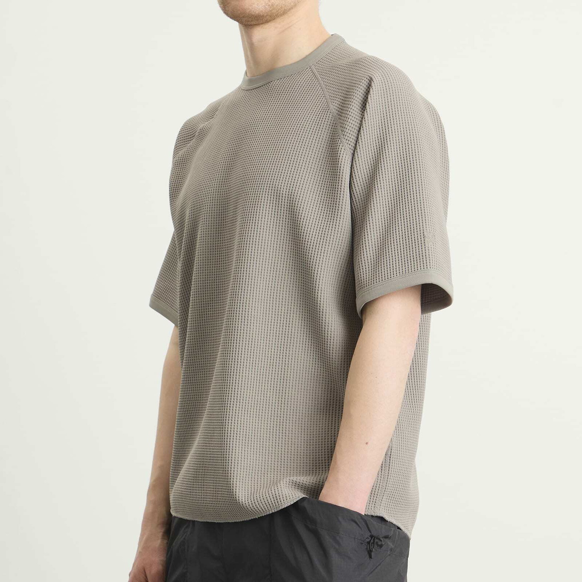 Goldwin Men's Waffle Light T-Shirt in Arid Beige