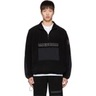 LQQK Studio for Paul and Shark Black Fleece Zip-Up Sweater