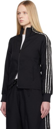 Y-3 Black Sport Uniform Raw Cut 3 Stripes Track Jacket