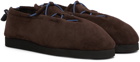 AURALEE Brown Foot The Coacher Edition Cord Sneakers