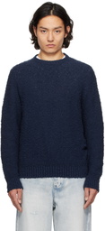 Noah Navy Popcorn Yarn Sweater