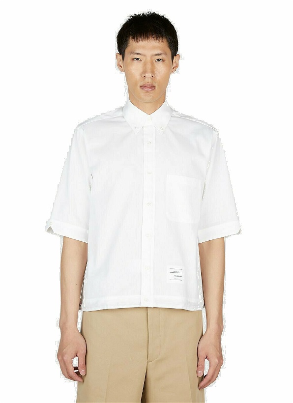 Photo: Thom Browne Logo Patch Shirt male White