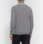 Mr P. - Striped Merino Wool Rollneck Sweater - Blue