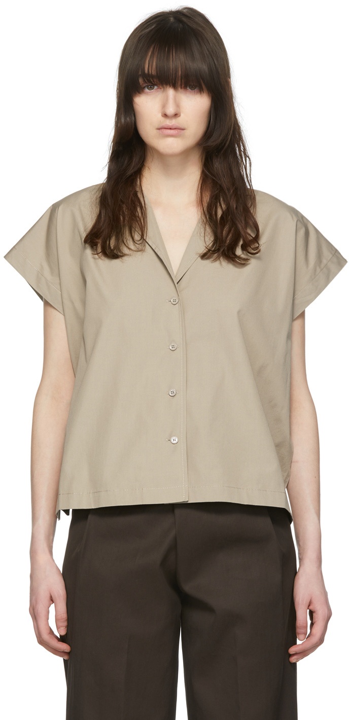 Arch The Taupe Cotton Shirt Arch The