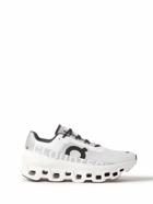 ON - Cloudmonster Rubber-Trimmed Mesh Running Sneakers - White