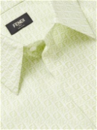 Fendi - Logo-Print Silk Shirt - Yellow