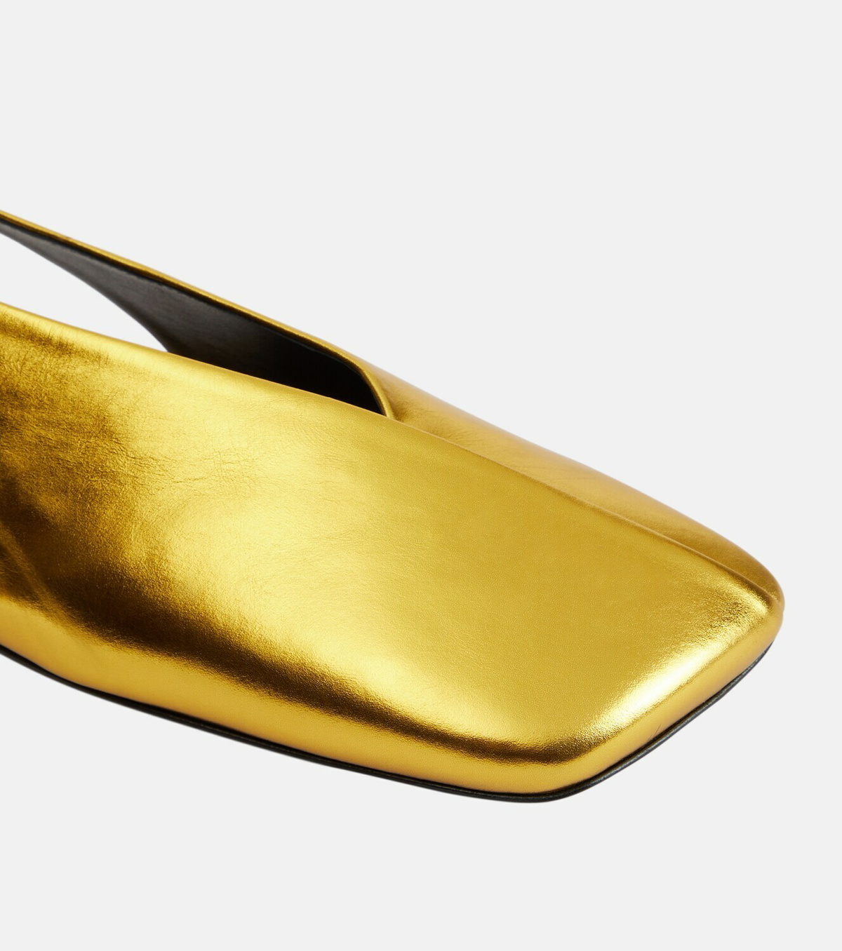 Jil Sander Metallic leather slingback flats Jil Sander