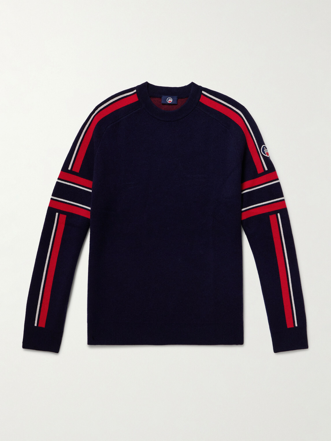 Fusalp - Spectavia Logo-Appliquéd Wool and Cashmere-Blend Jacquard Sweater - Blue