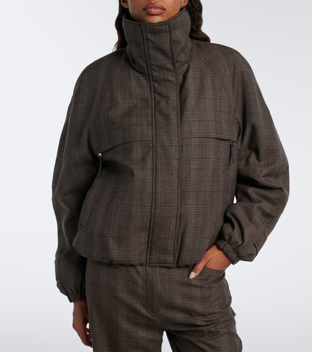 Acne Studios Prince of Wales check wool-blend jacket