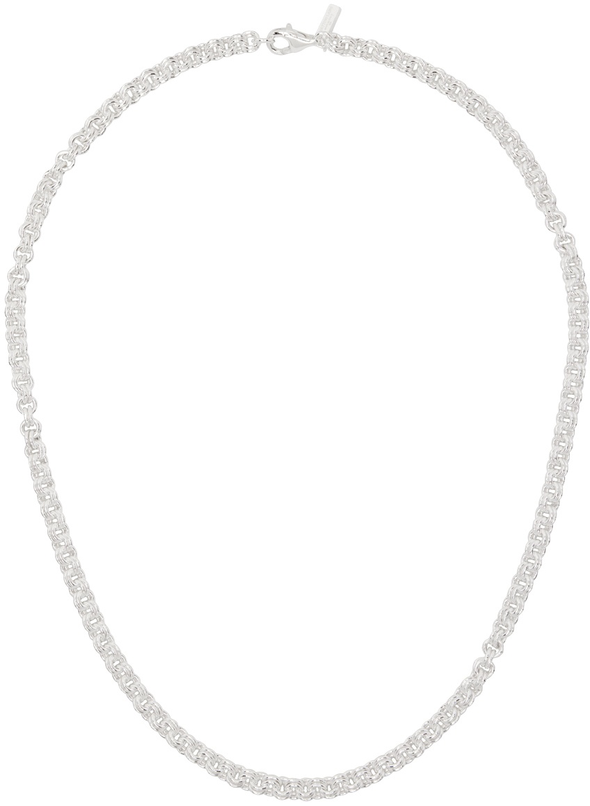 Hatton Labs Silver Double Rolo Chain Necklace