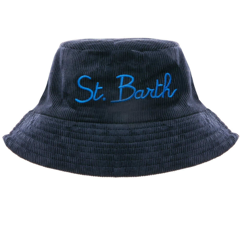 MC2 Saint Barth Blue Corduroy Bucket Hat