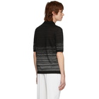 Saint Laurent Black and Silver Lurex Polo