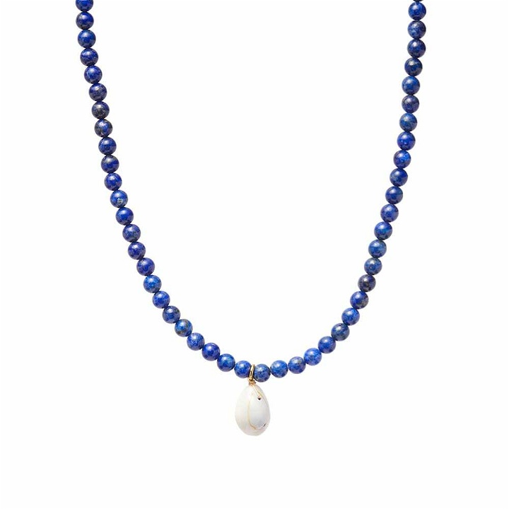 Photo: Timeless Pearly Men's Beaded Shell Necklace in Blue