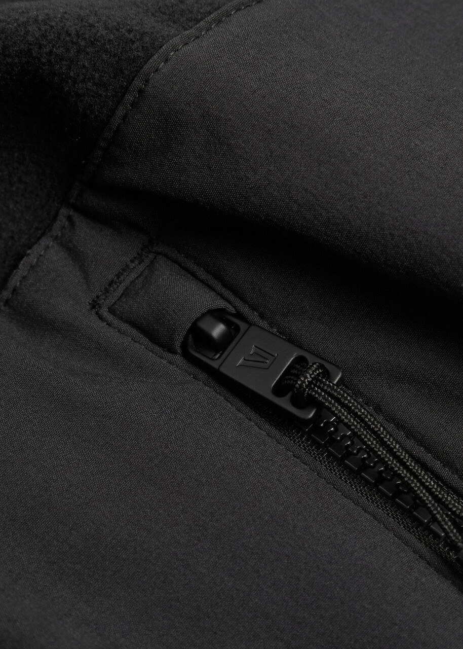 Vuori Aspen Half-zip Fleece Sweatshirt Black