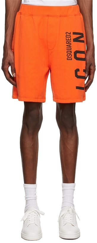 Photo: Dsquared2 Orange 'Icon' Shorts
