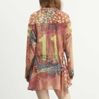 Paolina Russo Women's Long Sleeve Short Dress in Muddy Orange