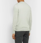 Maison Kitsuné - Logo-Appliquéd Wool Sweater - Gray