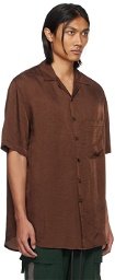 Song for the Mute Brown Oversized Shirt