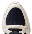 Fendi - Logo-Jacquard Stretch Knit-Panelled Leather High-Top Sneakers - Men - Multi