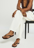A.emery Kinto Leather Flip Flops Brown
