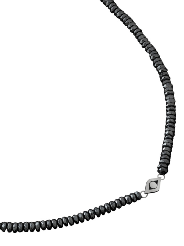 Photo: Sydney Evan - White Gold Hematite Beaded Necklace